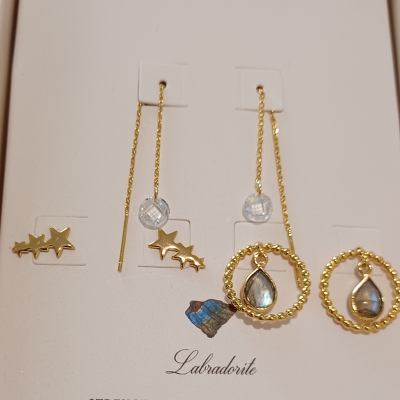 5 PAIRS OF INTERCHANGEABLE EARRINGS BY LUNA NORTE - Picture 3 of 12